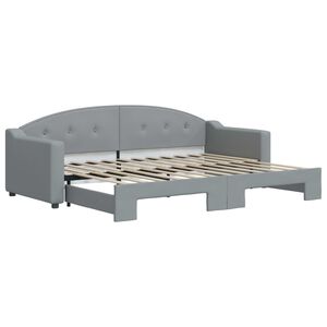 vidaXL Divano Letto con Letto Estraibile Grigio Chiaro 80x200 Tessuto