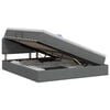 vidaXL Letto con contenitore LED e materasso Grigio Scuro 160 x 200 cm