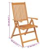 vidaXL Set da Pranzo da Giardino 5 pz in Legno Massello di Acacia