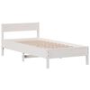 vidaXL Letto senza Materasso Bianco 90x200 cm Legno Massello di Pino