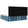 vidaXL Letto con contenitore e LED Blu Scuro 200 x 200 cm Velluto