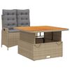 vidaXL Set da Pranzo da Giardino 2 pz con Cuscini Beige in Polyrattan