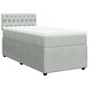 vidaXL Giroletto a Molle con Materasso Grigio Chiaro 100x200cm Velluto