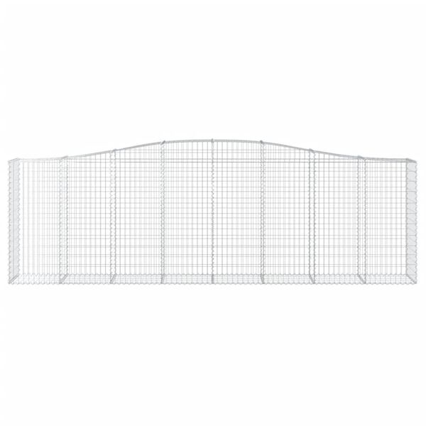 vidaXL Cesti Gabbioni ad Arco 15 pz 400x50x120/140 cm Ferro Zincato