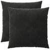vidaXL Cuscino con cuscino HEERLEN 2 pz Nero Velluto
