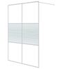 vidaXL Parete Doccia Walk in Bianca 140x195 cm Vetro Trasparente ESG