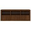 vidaXL Credenza con Luci LED Rovere Marrone 181,5x37x67 cm