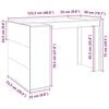 vidaXL Scrivania Bianca 123,5x73,5x75 cm in Legno Multistrato