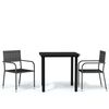 vidaXL Set Mobili da Pranzo per Giardino 3 pz Grigio