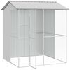 vidaXL Gabbia per uccelli Grigio 215 x 210 x 247 cm Acciaio zincato