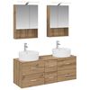 vidaXL Set di mobili per il bagno 5 pz Rovere Artigianale