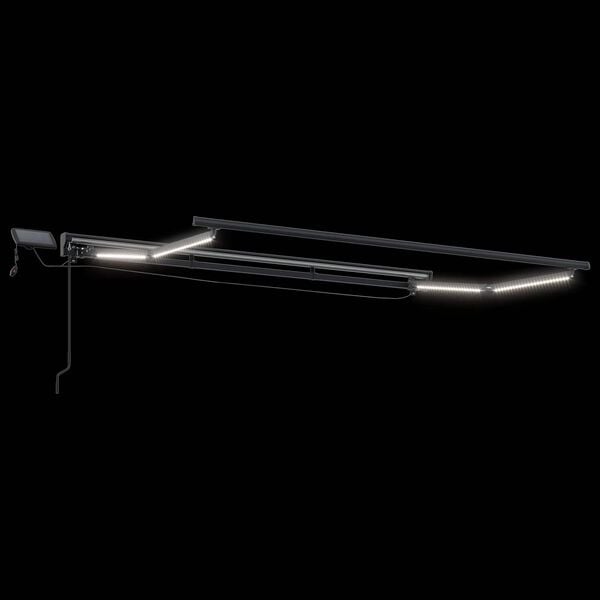 vidaXL Cornice per Tenda Manuale con LED Borgogna 3 x 2 m