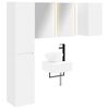 vidaXL Set di mobili per il bagno 5 pz Bianco
