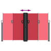 vidaXL Tenda da Sole Laterale Retrattile Rossa 140x600 cm