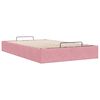 vidaXL Struttura Letto Pouf Senza Materasso Rosa 120x200 cm Velluto