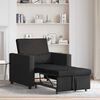vidaXL Divano Letto Singolo con ruote Nero 90 x 165 x 87 cm Tessuto