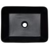 vidaXL Lavabo Appoggio Nero Marrone Rettangolare 46x35,5x13cm Ceramica