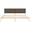 vidaXL Letto con Testiera Rivestita Talpa 200 x 200 cm Pino massello