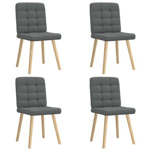 vidaXL Sedie da Pranzo 4 pz Grigio Scuro in Tessuto