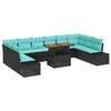 vidaXL Set da Pranzo per Giardino 11 pz 10-Numero di posti