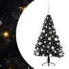 vidaXL Albero di Natale artificiale con luci integrate Nero 120 cm PVC