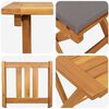 vidaXL Set bistrot 3 pcs Marrone legno massello di acacia