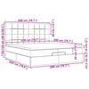vidaXL Struttura Letto Pouf con Materasso 100x200 cm in Tessuto