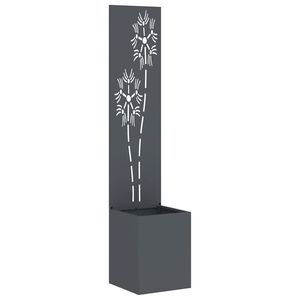 vidaXL Schermo per privacy in giardino Floreale Antracite 32 x 150 cm
