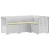 vidaXL Divano da Giardino 4 Posti con Cuscini Aspetto Rattan PP Bianco