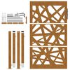 vidaXL Cancello da giardino 100x150 cm in acciaio corten design leggero