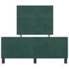 vidaXL Letto a molle con testiera Verde Scuro 120 x 190 cm Velluto