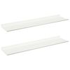 vidaXL Mensola sospesa 2 pcs Bianco 80 x 18 x 2,5 cm Acciaio