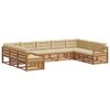 vidaXL Set di divani da esterno con cuscino 9 pcs Naturale e Beige