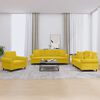 vidaXL Set di Divani 3 pz con Cuscini Giallo in Velluto