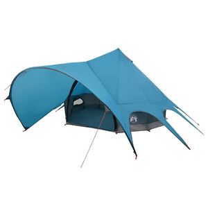 vidaXL Tenda Teepee per 5 Persone Blu e Grigio 415 x 415 x 247 cm