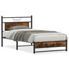 vidaXL Giroletto senza Materasso Rovere Fumo 100x190 cm in Truciolato