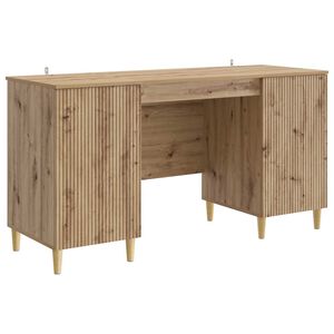 vidaXL Scrivania con lo scaffale Rovere Artigianale 142,5 x 50 x 75 cm