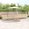 vidaXL Set di divani con cuscino 6 pcs Beige Legno di Acacia Massello