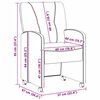 vidaXL Sedie da pranzo con ruote 2 pcs Nero 57 x 67 x 95 cm Tessuto
