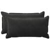 vidaXL Cuscino con cuscino HOUTEN 2 pz Nero Velluto