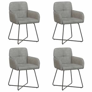 vidaXL Sedie da pranzo 4 pz Velluto Grigio Chiaro 59 x 56,5 x 86 cm