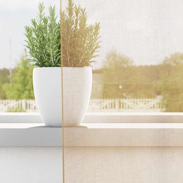 vidaXL Tende in Voile con Tasche per Aste 2 pz Sabbia