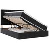 vidaXL Letto con Contenitore Nero 140 x 190 cm Pelle Sintetica