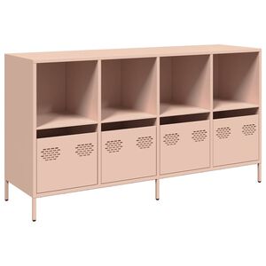 vidaXL Credenza Rosa 135x39x73,5 cm in Acciaio Laminato a Freddo