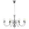 vidaXL Lampadario Argento con 8 Lampadine E14
