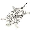 vidaXL Tappeto di Peluche a Forma di Tigre 144 cm Bianco