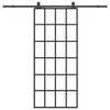 vidaXL Porta Scorrevole con Ferramenta Nera 90x205 cm in Vetro ESG