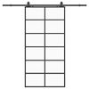 vidaXL Porta Scorrevole con Ferramenta Nera 102x205 cm in Vetro ESG