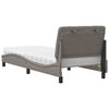 vidaXL Letto con Materasso Tortora 90x190 cm in Tessuto