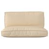 vidaXL Set di Cuscini per Pallet 2 pcs Beige Tessuto Oxford